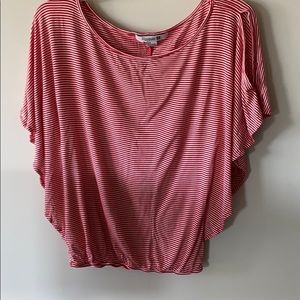 Red and White Striped Top